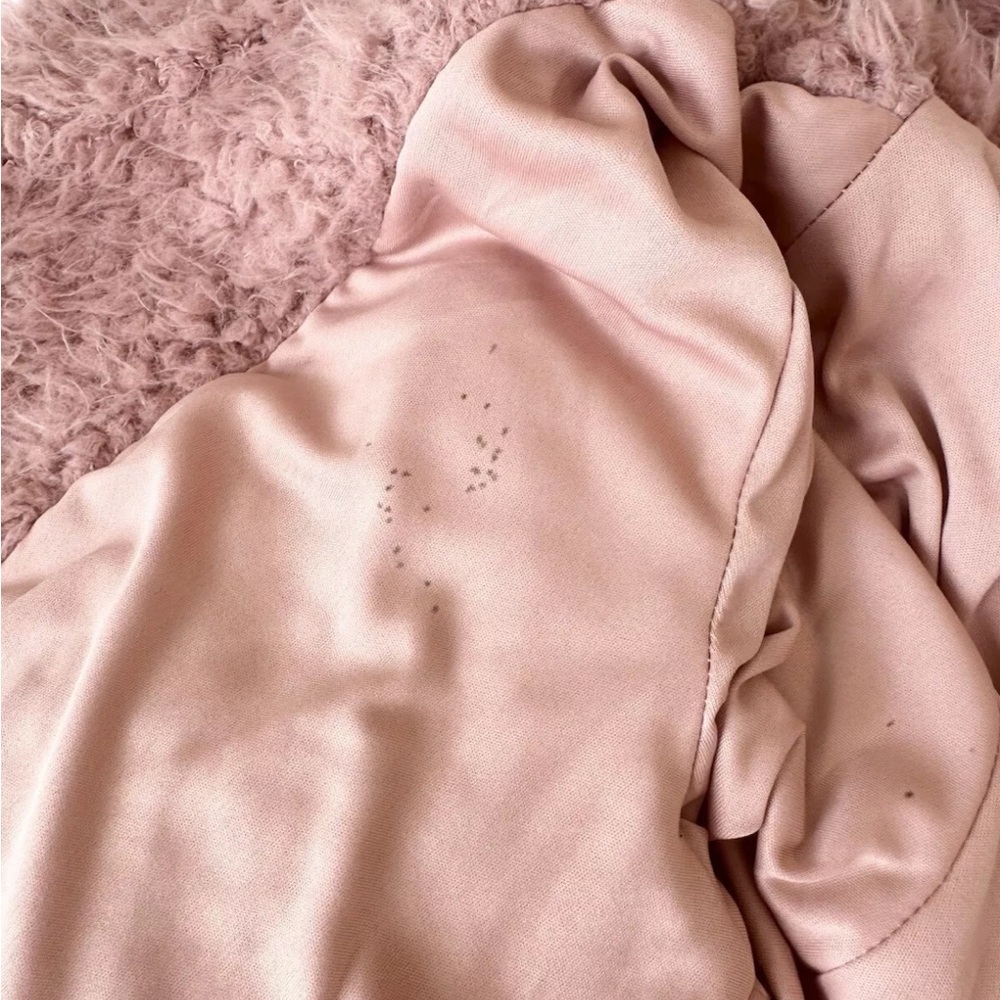 Hyfve Hyfve Hyfve M Teddy Sherpa Pink Faux Fur Coat Lined Good Condition Open - Picture 12 of 13